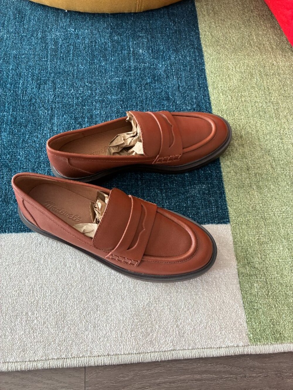 $158 Madewell The Vernon Leather Penny Loafers – Dried Maple 6.5 - Picture 2 of 8